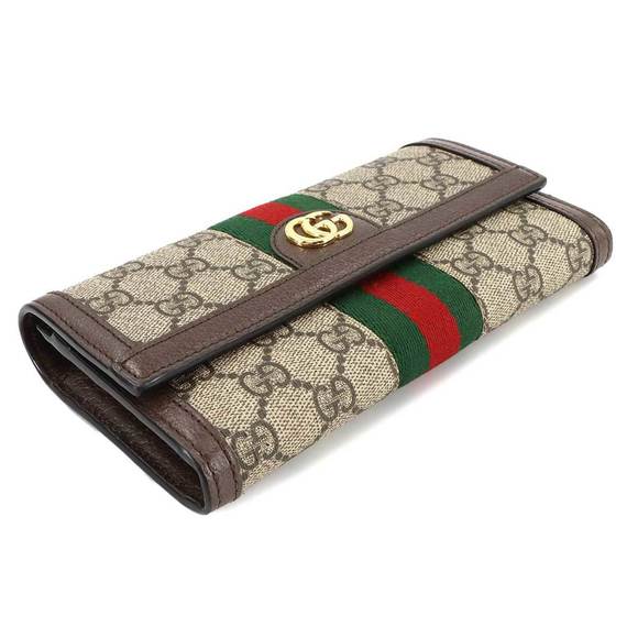 GUCCI Ophidia GG Continental Wallet Bi-fold Long Supreme Beige Brown 735430 - Picture 4 of 9